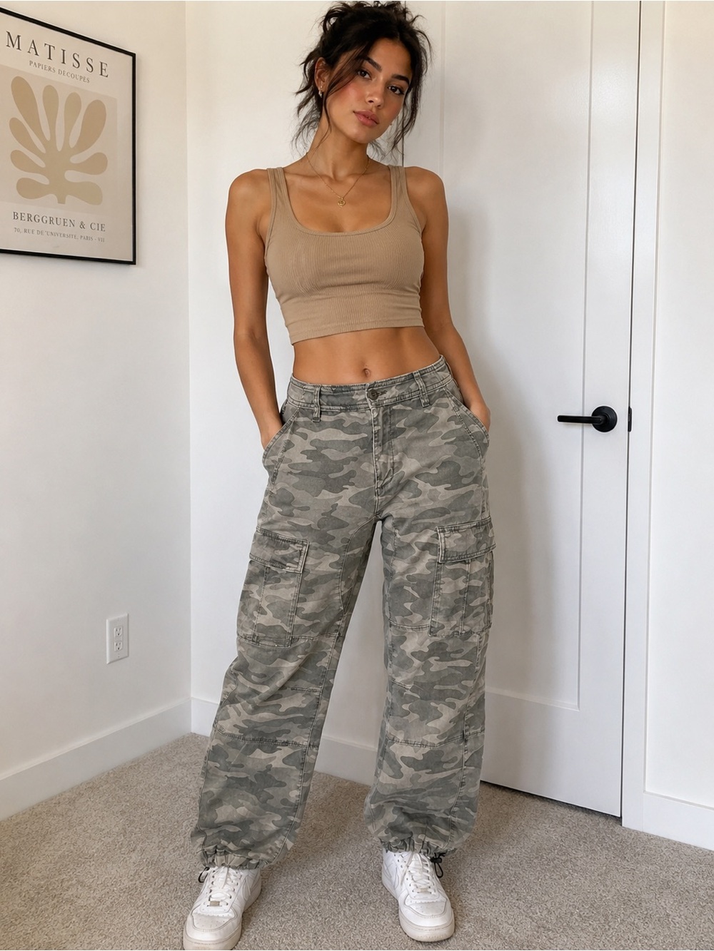 Unisex Camo Cargo Pants - Durable Utility Style